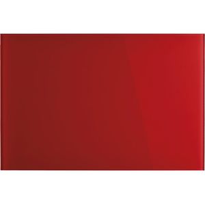 magnetoplan Designbord van glas, magnetisch, b x h = 600 x 400 mm, kleur intensief rood