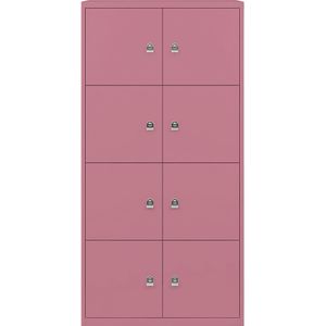 BISLEY LateralFile™ Lodge, met 8 lockers, hoogte per 375 mm, roze