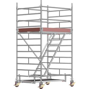 Layher Universele rolsteiger, met ladder, platform 1,80 x 1,50 m, steigerhoogte 3,43 m, vanaf 2 stuks