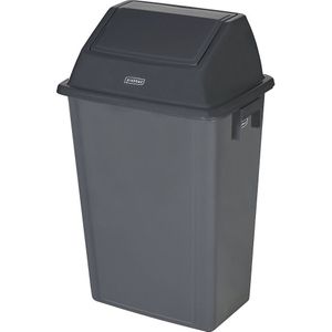 Emmer met tuimeldeksel, 60 l, grijs