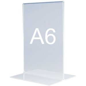 magnetoplan Tafelstandaard, recht, polystyreen, formaat A6 staand, VE = 5 stuks