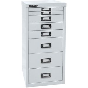 BISLEY MultiDrawer™ 29 serie, A4, 8 laden, lichtgrijs