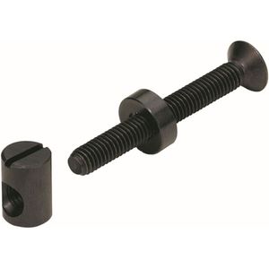 Verbindungsbeschlag VB 9 mit Kloben, Senkkopf, M6 x 80 mm, Stahl, schwarz