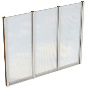 Seitenwand m. Polycarbonat, freistehend Fichte