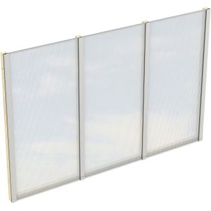Seitenwand m. Polycarbonat, freistehend Fichte