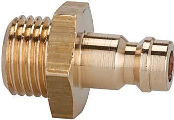 Stecknippel für Kupplung NW 5, Messing, AG G1/8" RIEGLER