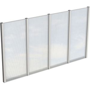 Seitenwand m. Polycarbonat, freistehend Fichte