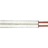 Zwillingsleitung H03VH-H 2x0,75mm2, 25m-Ring, weiß