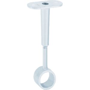 Schrankrohrmittelträger für runde Schrankrohre, Distanz 38 mm, Ø 20 mm, Zinkdruckguss weiß