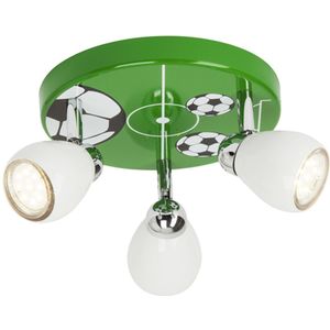 Soccer Rondell 3-flammig grün-schwarz-weiß