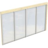 Seitenwand m. Polycarbonat, Wandanbau Fichte
