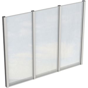 Seitenwand m. Polycarbonat, freistehend Fichte
