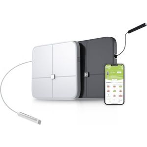 Lichaamsanalyse-weegschaal Body Screen TX, 8 sensoren, wit, incl. app, Bluetooth HAMMER