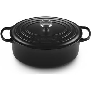 Le Creuset Braadpan Signature ovaal Mat Zwart ø 29 cm / 4,7 liter - Voor alle warmtebronnen