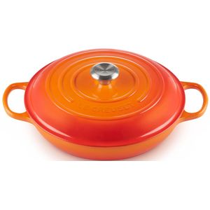 Le Creuset Braadpan Signature Campagnard Oranjerood ø 30 cm / 3,5 liter - Voor alle warmtebronnen