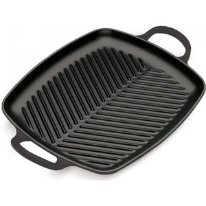 Le Creuset Grillplaat Signature - Mat Zwart - 30 x 27 cm - Voor alle warmtebronnen