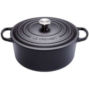 Le Creuset Braadpan Signature Mat Zwart ø 26 cm / 5,3 liter - Voor alle warmtebronnen