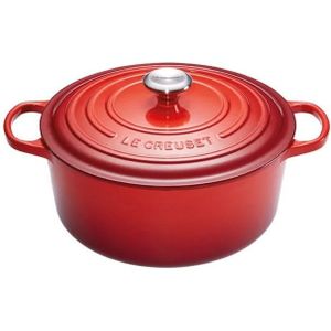 Le Creuset Signature Braadpan - Ø34  CM - Gietijzer - 12,4 liter - Kersenrood