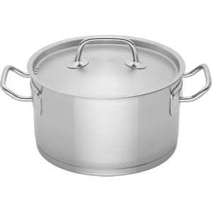 Sola Profiline Deluxe Kookpannen - Ø 20 cm RVS Kookpan Inductie - Geschikt voor Elke Warmtebron - Zilver - Sandwichbodem