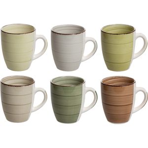 Studio Tavola - Mokken - Groen - Keramiek - Set van 6