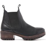 Lazamani  Chelsea boots Dames  Zwart  Leer