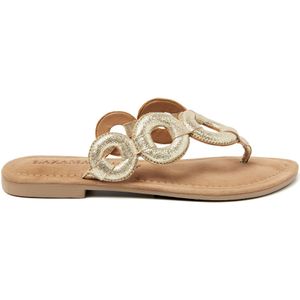 Lazamani  Slippers Dames  Goud  Leer