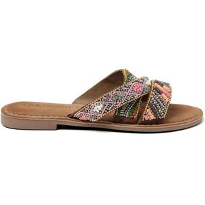 Lazamani  Slippers Dames Charlie  Multi  Leer