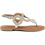 Lazamani  Sandalen Dames  Zilver  Leer