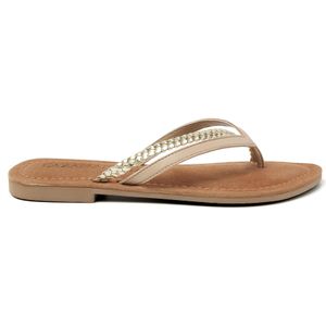 Lazamani  Slippers Dames  Beige  Leer