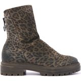 Lazamani  Boots Dames Leopard  Bruin  Suède