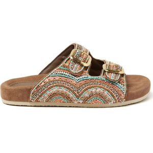 Lazamani  Slippers Dames  Taupe  Leer