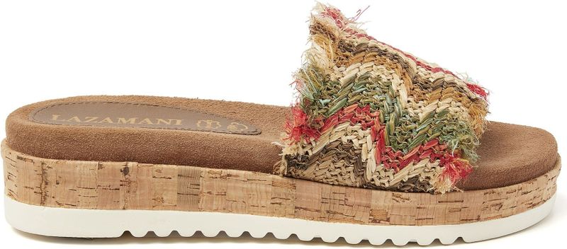 Lazamani  Slippers Dames  Multi  Raffia