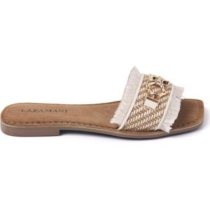 Lazamani  Slippers Dames  Beige  Textiel