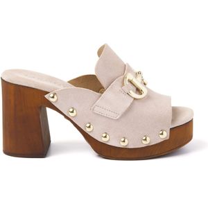 Lazamani  Clogs Dames  Bruin  Suède