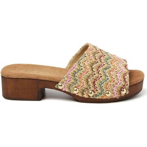 Lazamani  Clogs Dames  Multi  Raffia