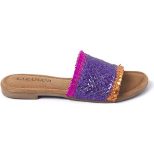 Lazamani  Slippers Dames  Paars  Leer