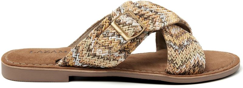 Lazamani  Slippers Dames  Beige  Raffia