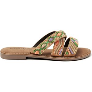 Lazamani  Slippers Dames Charlie  Multi  Leer