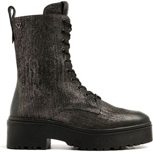 Lazamani  Veterschoenen Dames  Grijs  Leer