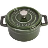 Mini braadpan 10 cm / 250 ml, Rond, Basilicumgroen - La Cocotte - Staub