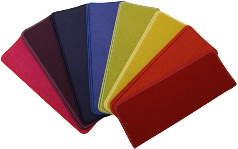 Elite regenboog pakket voor rechte trappen. pakket 15 Trapmatten 56x17x3,5cm