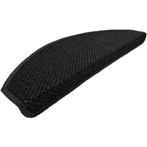 15 Trapmatten Sisal Look Halve maantjes Antraciet 62x19x3,5