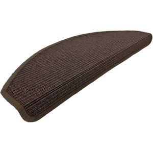 13 Trapmatten Sisal Look Halve maantjes bruin 56x17x3,5