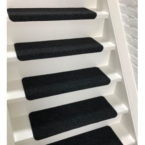 Trapmat Solid Zwart rechthoekig 56x17x3,5cm