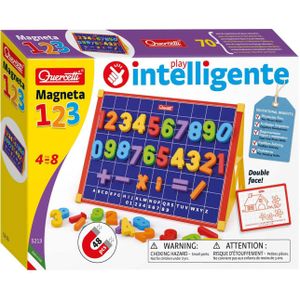 Quercetti Magnetisch Bord Rekenen - Educatief spel voor kinderen vanaf 4 jaar - Inclusief 48 cijfermagneten - Dubbelzijdig en magnetisch
