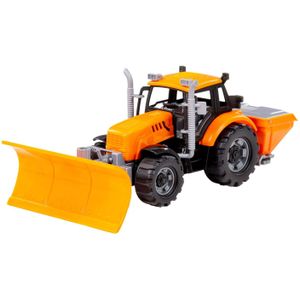 Cavallino Tractor met Sneeuw Ploeg Geel, Schaal 1:32