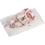 Llorens full body babypop meisje Nica met kleding kussen en speen 40 cm