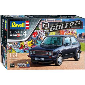1:24 Revell 05694 35 Years VW Golf 1 GTI Pirelli - Gift Set Plastic Modelbouwpakket