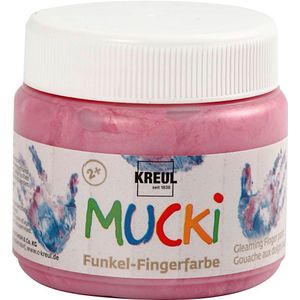 Mucki Vingerverf - Roze Metallic, 150ml