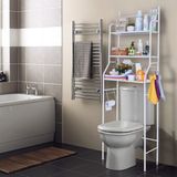 Alora wc rek opbergrek - stellingkast metaal - opbergrek metaal - badkamerrek - wc kastje - wit